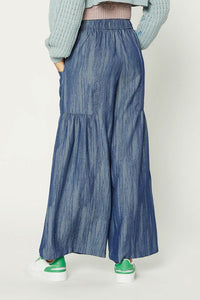 Tiered Chambray Pants