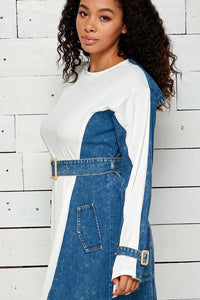 The Knit X Denim Dress