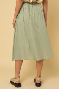 Flowing Midi Skirt in Sage