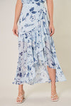 Indigo Vintage Floral Midi Skirt