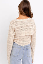 Load image into Gallery viewer, Crochet Knit Cami + Sweater Set
