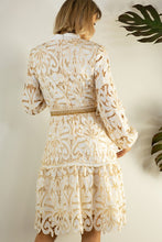 Load image into Gallery viewer, Calais Lace Belted Dress
